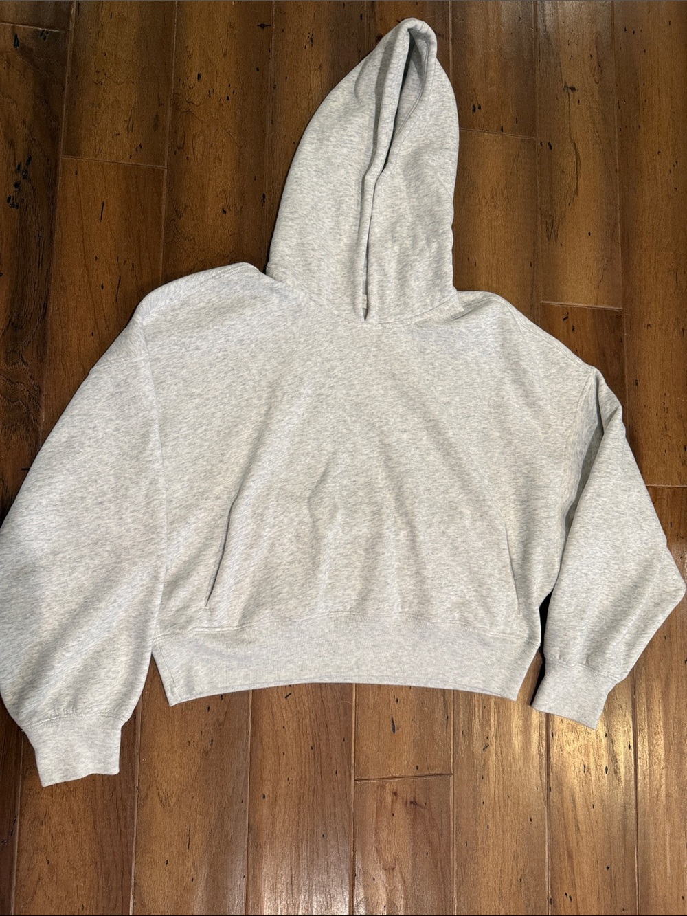 Abercrombie Cropped Light Gray Women's Hoodie